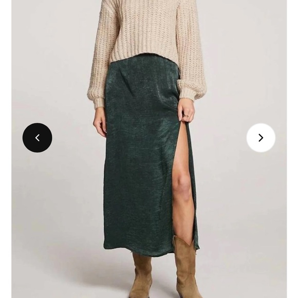 saltwater LUXE Dresses & Skirts - Saltwater LUXE Deep Green Midi Skirt